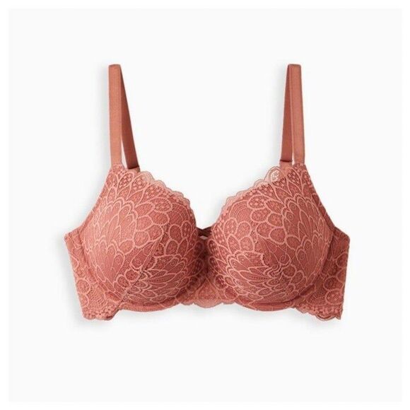 Torrid Lace Rose XO Push-Up Plunge Bra - Picture 1 of 5